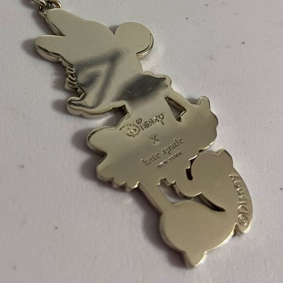 Kate Spade Disney X Key Ring/Fob- Minnie Mouse- red black white- gold tone NWT - Picture 6 of 7